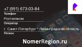 Кто звонил с 9916730384 - регион и оператор
